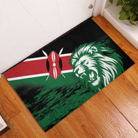 Kenya Lion Head Rubber Doormat Flag Style - Wonder Print Shop