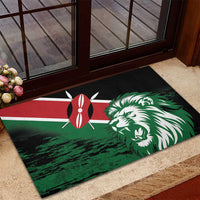 Kenya Lion Head Rubber Doormat Flag Style - Wonder Print Shop