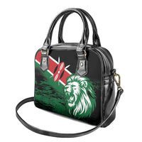 Kenya Lion Head Shoulder Handbag Flag Style