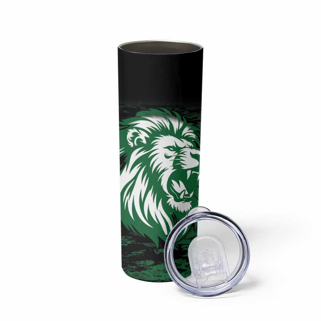 Kenya Lion Head Skinny Tumbler Flag Style - Wonder Print Shop
