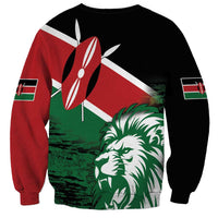 Kenya Lion Head Sweatshirt Flag Style - Wonder Print Shop