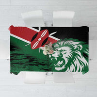 Kenya Lion Head Tablecloth Flag Style - Wonder Print Shop