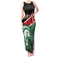 Kenya Lion Head Tank Maxi Dress Flag Style - Wonder Print Shop