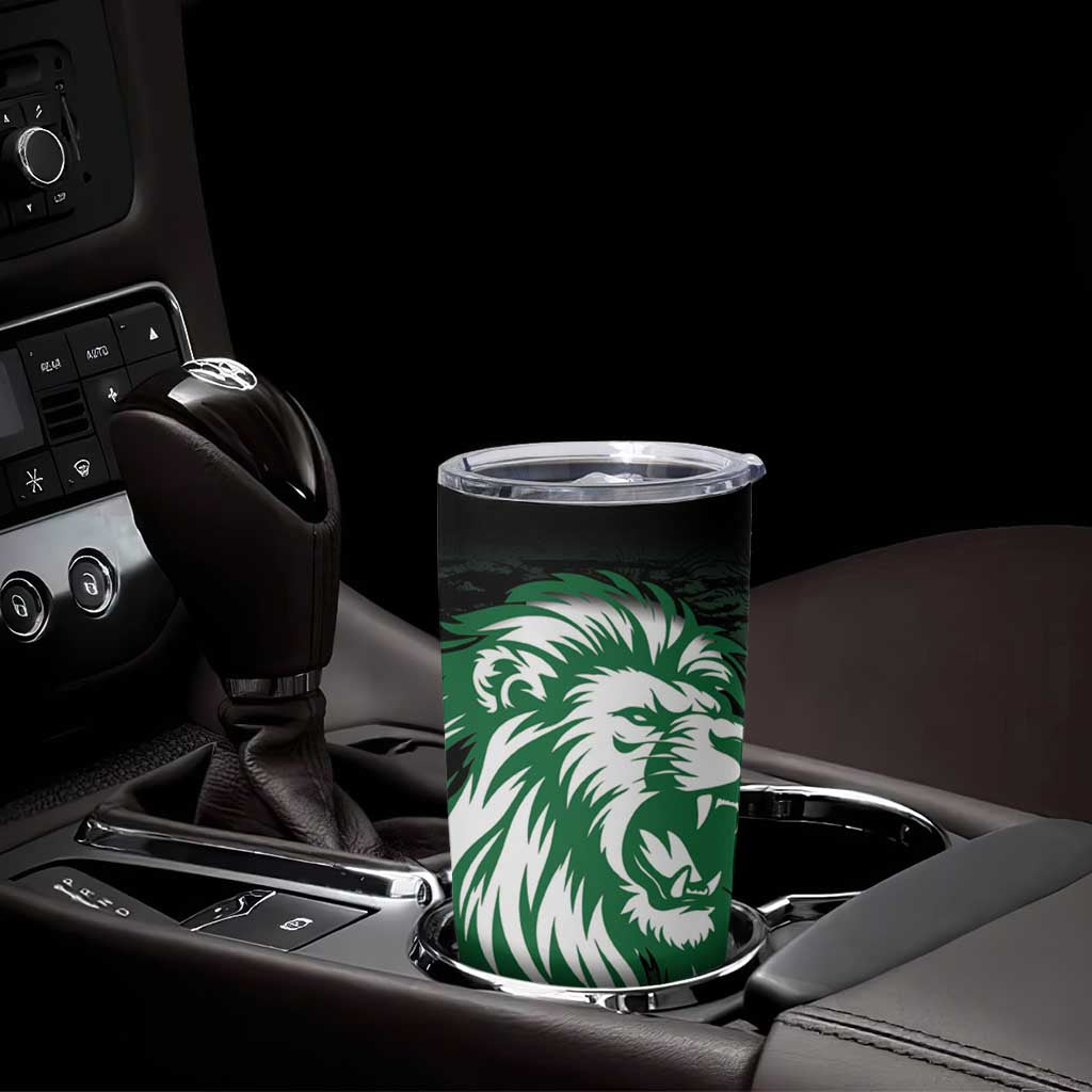 Kenya Lion Head Tumbler Cup Flag Style - Wonder Print Shop