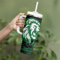 Kenya Lion Head Tumbler With Handle Flag Style - Wonder Print Shop