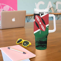Kenya Lion Head Tumbler With Handle Flag Style - Wonder Print Shop
