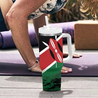 Kenya Lion Head Tumbler With Handle Flag Style - Wonder Print Shop