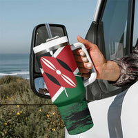 Kenya Lion Head Tumbler With Handle Flag Style - Wonder Print Shop