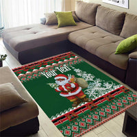 Personalized Kenya Christmas Area Rug African Santa Claus - Heri ya Krismasi - Wonder Print Shop