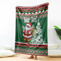 Personalized Kenya Christmas Blanket African Santa Claus - Heri ya Krismasi