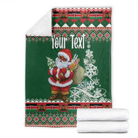 Personalized Kenya Christmas Blanket African Santa Claus - Heri ya Krismasi