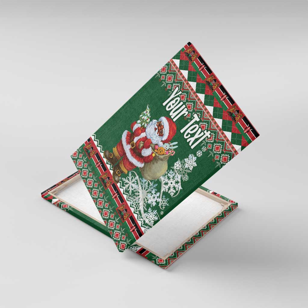 Personalized Kenya Christmas Canvas Wall Art African Santa Claus - Heri ya Krismasi - Wonder Print Shop
