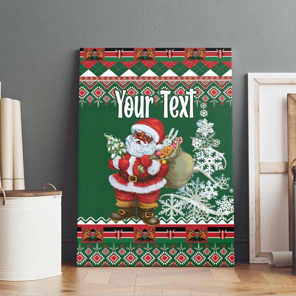 Personalized Kenya Christmas Canvas Wall Art African Santa Claus - Heri ya Krismasi - Wonder Print Shop