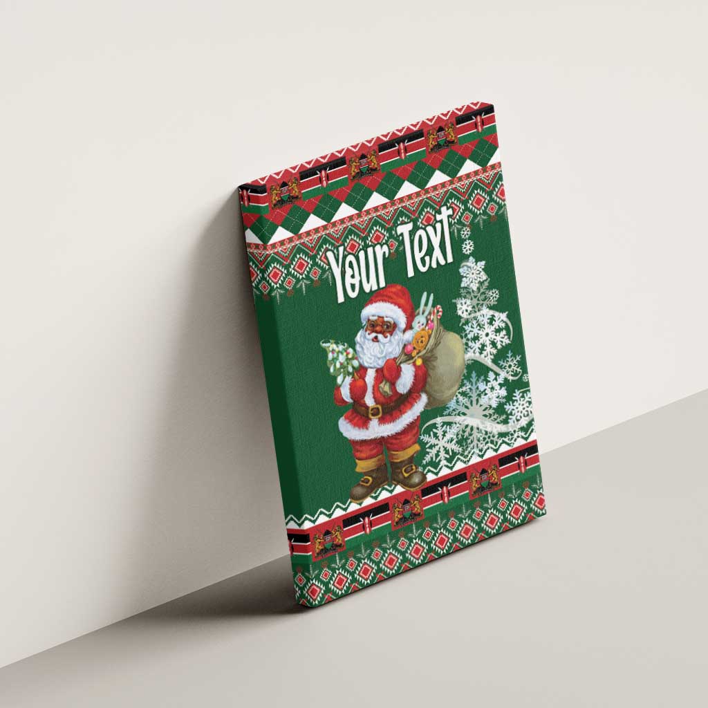 Personalized Kenya Christmas Canvas Wall Art African Santa Claus - Heri ya Krismasi - Wonder Print Shop