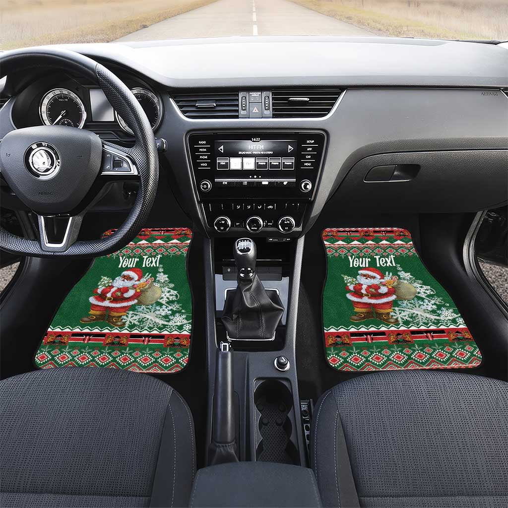 Personalized Kenya Christmas Car Mats African Santa Claus - Heri ya Krismasi - Wonder Print Shop