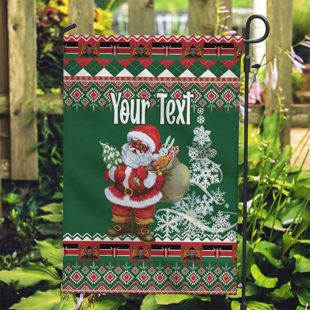 Personalized Kenya Christmas Garden Flag African Santa Claus - Heri ya Krismasi - Wonder Print Shop