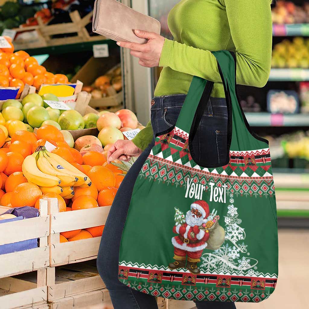 Personalized Kenya Christmas Grocery Bag African Santa Claus - Heri ya Krismasi
