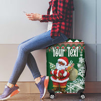 Personalized Kenya Christmas Luggage Cover African Santa Claus - Heri ya Krismasi - Wonder Print Shop