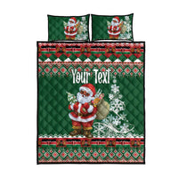 Personalized Kenya Christmas Quilt Bed Set African Santa Claus - Heri ya Krismasi - Wonder Print Shop
