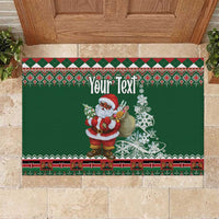 Personalized Kenya Christmas Rubber Doormat African Santa Claus - Heri ya Krismasi - Wonder Print Shop