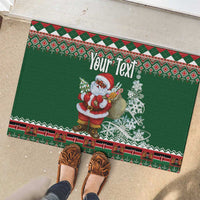 Personalized Kenya Christmas Rubber Doormat African Santa Claus - Heri ya Krismasi - Wonder Print Shop