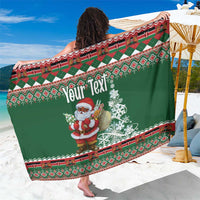 Personalized Kenya Christmas Sarong African Santa Claus - Heri ya Krismasi - Wonder Print Shop