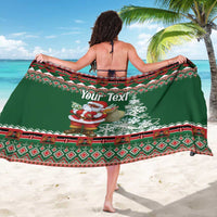 Personalized Kenya Christmas Sarong African Santa Claus - Heri ya Krismasi - Wonder Print Shop