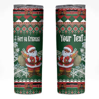 Personalized Kenya Christmas Skinny Tumbler African Santa Claus - Heri ya Krismasi - Wonder Print Shop