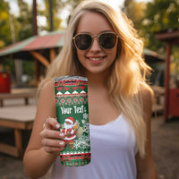 Personalized Kenya Christmas Skinny Tumbler African Santa Claus - Heri ya Krismasi - Wonder Print Shop