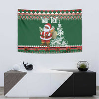 Personalized Kenya Christmas Tapestry African Santa Claus - Heri ya Krismasi - Wonder Print Shop