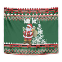 Personalized Kenya Christmas Tapestry African Santa Claus - Heri ya Krismasi - Wonder Print Shop