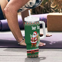 Personalized Kenya Christmas Tumbler With Handle African Santa Claus - Heri ya Krismasi - Wonder Print Shop
