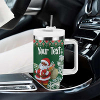 Personalized Kenya Christmas Tumbler With Handle African Santa Claus - Heri ya Krismasi - Wonder Print Shop