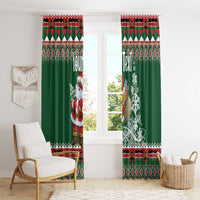 Personalized Kenya Christmas Window Curtain African Santa Claus - Heri ya Krismasi - Wonder Print Shop