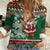 Personalized Kenya Christmas Women Casual Shirt African Santa Claus - Heri ya Krismasi - Wonder Print Shop