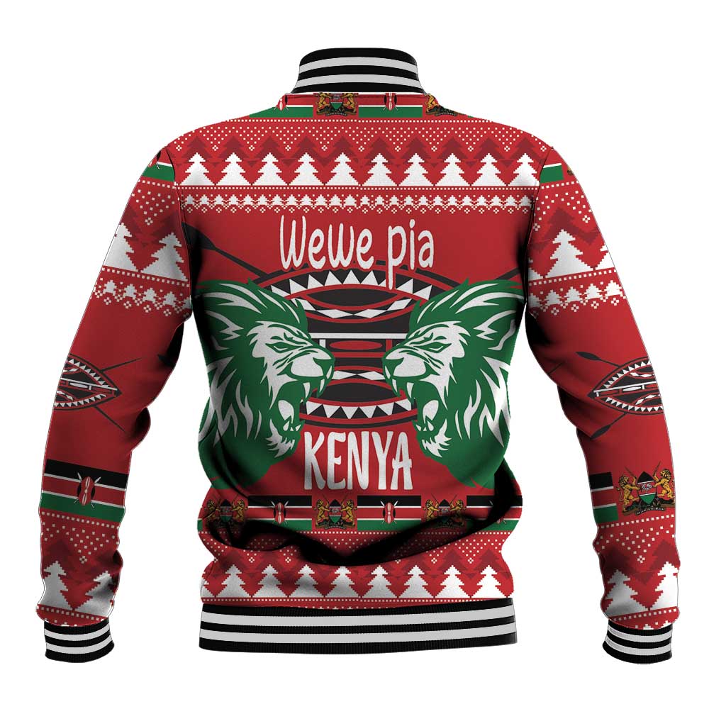 Kenya Christmas Lion Baseball Jacket Heri ya Krismasi - Wewe pia - Wonder Print Shop