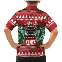 Kenya Christmas Lion Family Matching Mermaid Dress and Hawaiian Shirt Heri ya Krismasi - Wewe pia - Wonder Print Shop