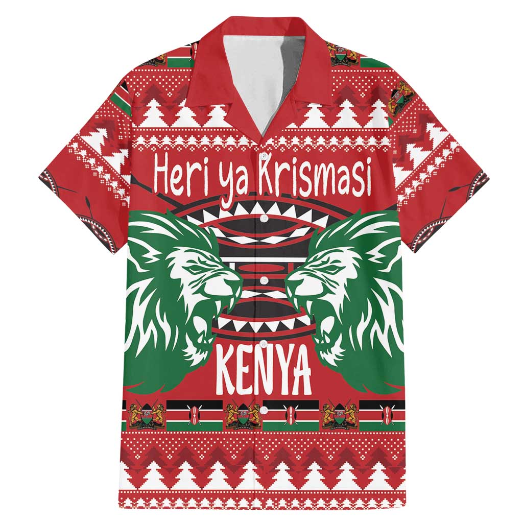 Kenya Christmas Lion Family Matching Mermaid Dress and Hawaiian Shirt Heri ya Krismasi - Wewe pia - Wonder Print Shop