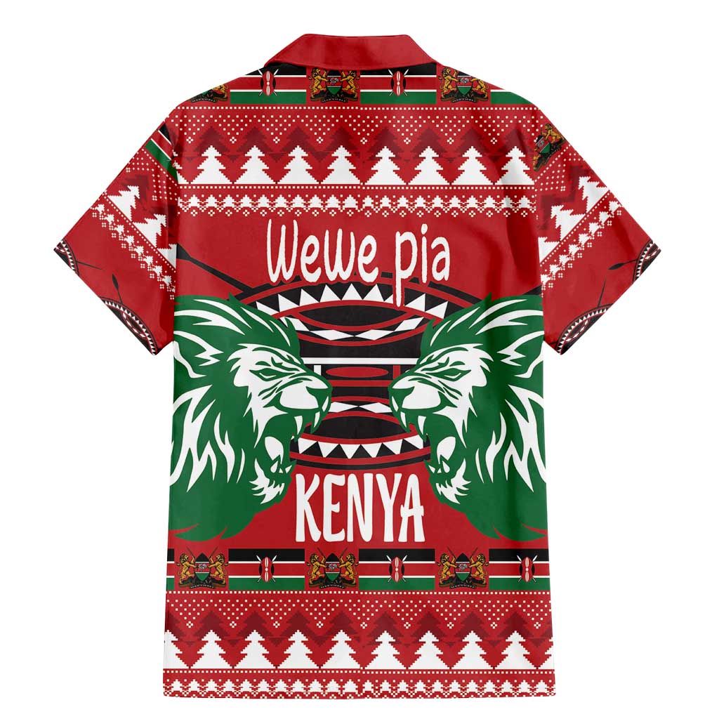 Kenya Christmas Lion Family Matching Mermaid Dress and Hawaiian Shirt Heri ya Krismasi - Wewe pia - Wonder Print Shop
