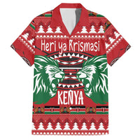 Kenya Christmas Lion Family Matching Off Shoulder Short Dress and Hawaiian Shirt Heri ya Krismasi - Wewe pia - Wonder Print Shop
