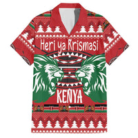 Kenya Christmas Lion Family Matching Short Sleeve Bodycon Dress and Hawaiian Shirt Heri ya Krismasi - Wewe pia - Wonder Print Shop
