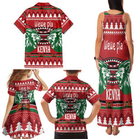 Kenya Christmas Lion Family Matching Tank Maxi Dress and Hawaiian Shirt Heri ya Krismasi - Wewe pia - Wonder Print Shop