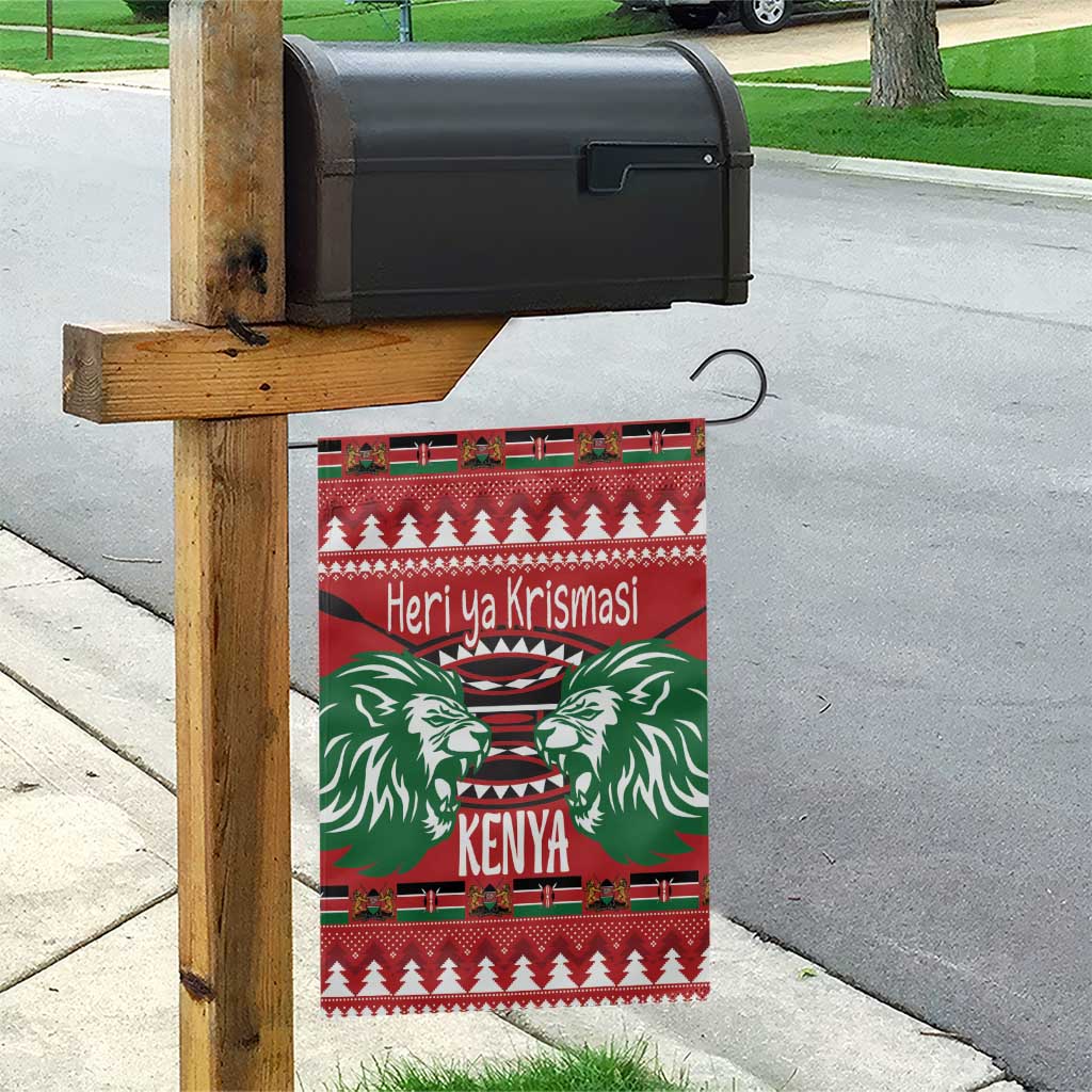 Kenya Christmas Lion Garden Flag Heri ya Krismasi - Wewe pia - Wonder Print Shop