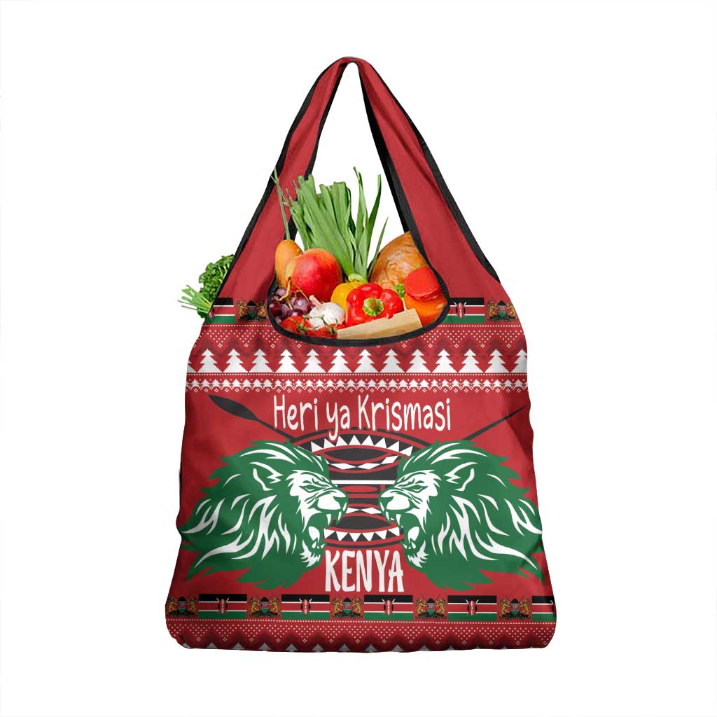 Kenya Christmas Lion Grocery Bag Heri ya Krismasi - Wewe pia