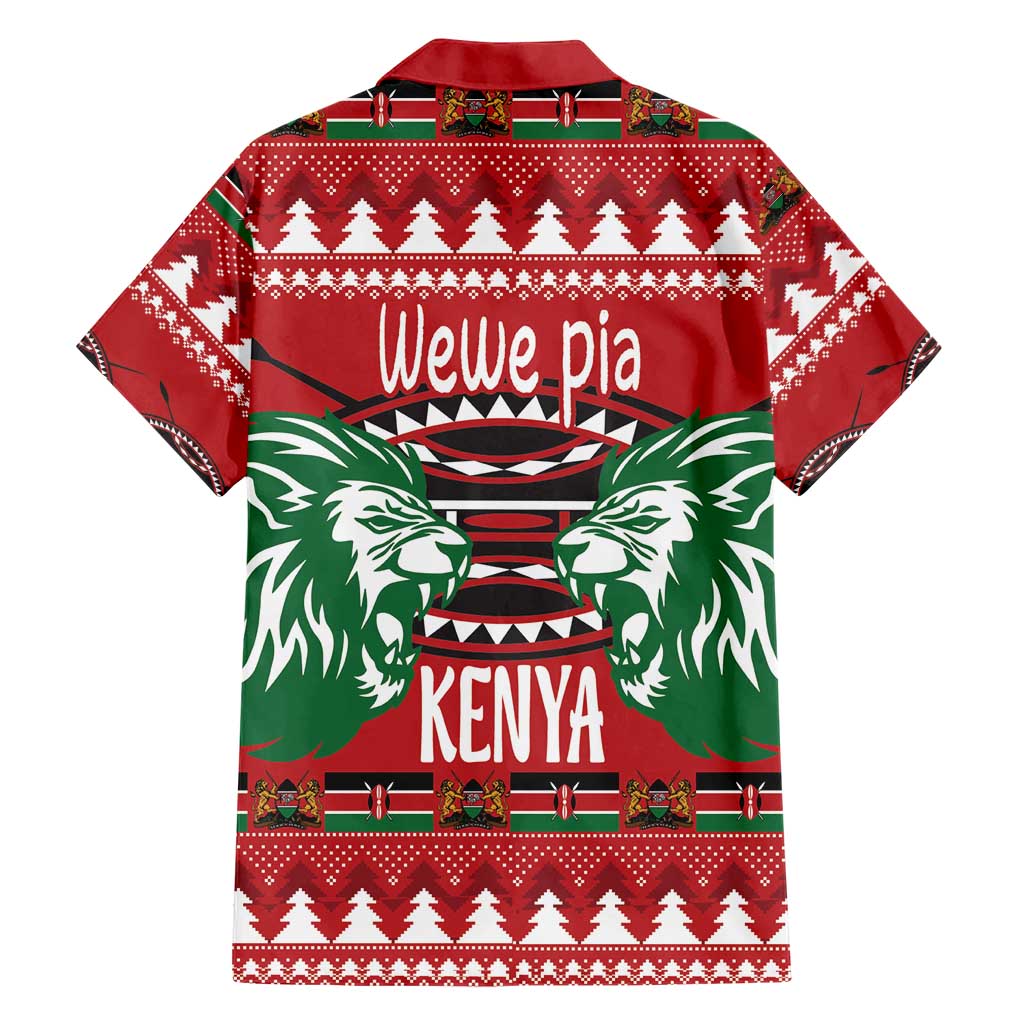Kenya Christmas Lion Hawaiian Shirt Heri ya Krismasi - Wewe pia - Wonder Print Shop