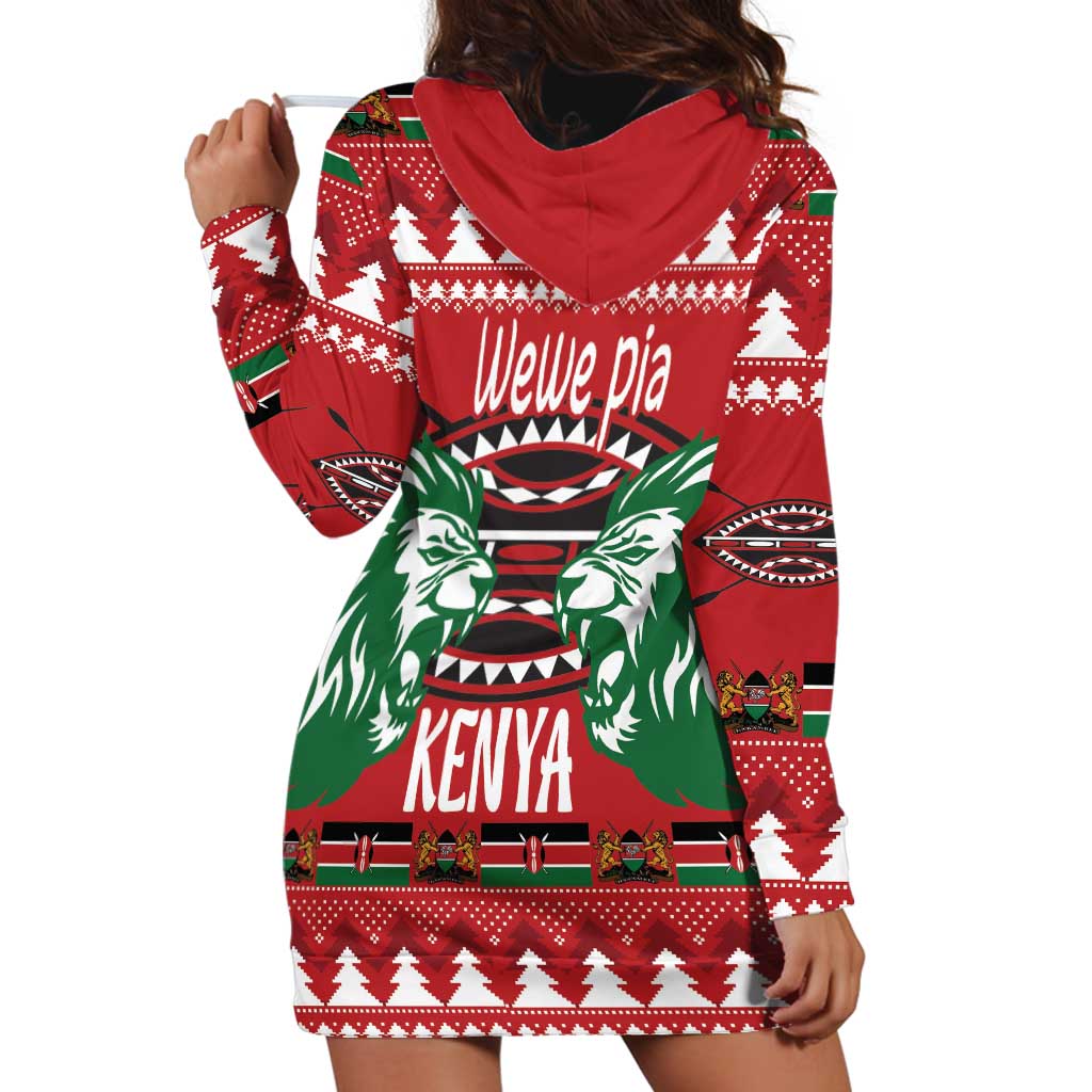 Kenya Christmas Lion Hoodie Dress Heri ya Krismasi - Wewe pia - Wonder Print Shop