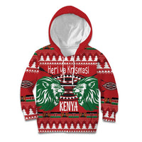 Kenya Christmas Lion Kid Hoodie Heri ya Krismasi - Wewe pia - Wonder Print Shop