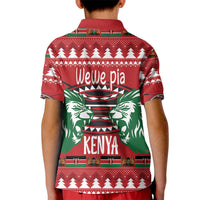 Kenya Christmas Lion Kid Polo Shirt Heri ya Krismasi - Wewe pia - Wonder Print Shop