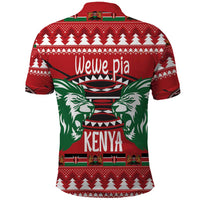 Kenya Christmas Lion Polo Shirt Heri ya Krismasi - Wewe pia - Wonder Print Shop