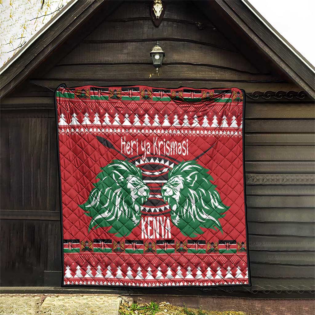Kenya Christmas Lion Quilt Heri ya Krismasi - Wewe pia - Wonder Print Shop